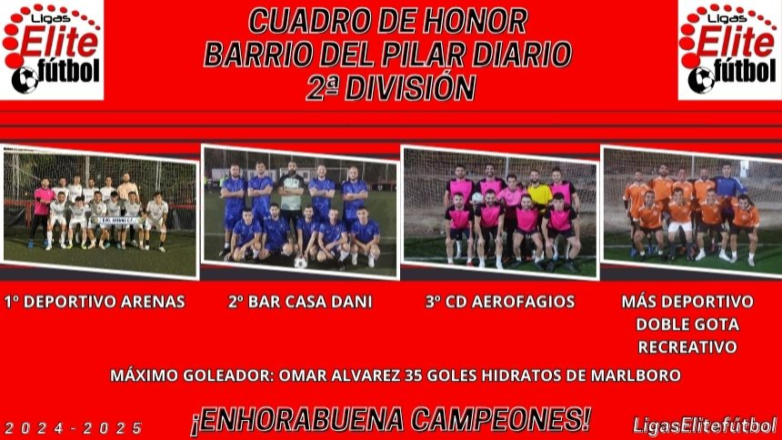 CUADRO DE HONOR. BARRIO DEL PILAR DIARIO 2ª DIVISIÓN